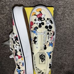Exclusive Mickeys Anniversary Vans (sz 6.5 Kids, 8 Women)