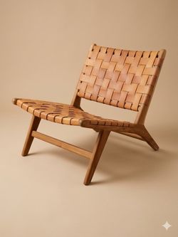 Leather accent chair