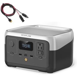 EF ECOFLOW RIVER 2 Portable Power Station, 256Wh LiFePO4 Battery, 1-Hour Fast Charge, Up to 600W AC Outlets, Solar Generator for Camping/Outdoor/Home 