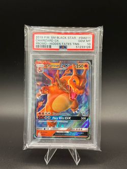 2019 POKEMON SM BLACK STAR PROMO #SM211 CHARIZARD GX PROMO-HIDDEN FATES TINS