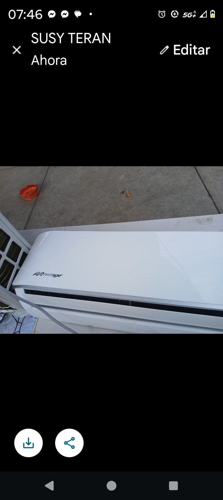 Mini Split 1 Tonelada instalanda  Mil Dólares Nueva