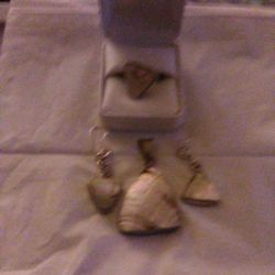 Pendant Ring And Earrings