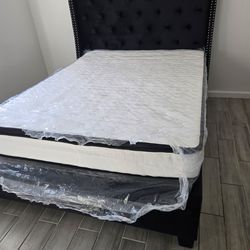 Queen Bed Frame With Mattress
