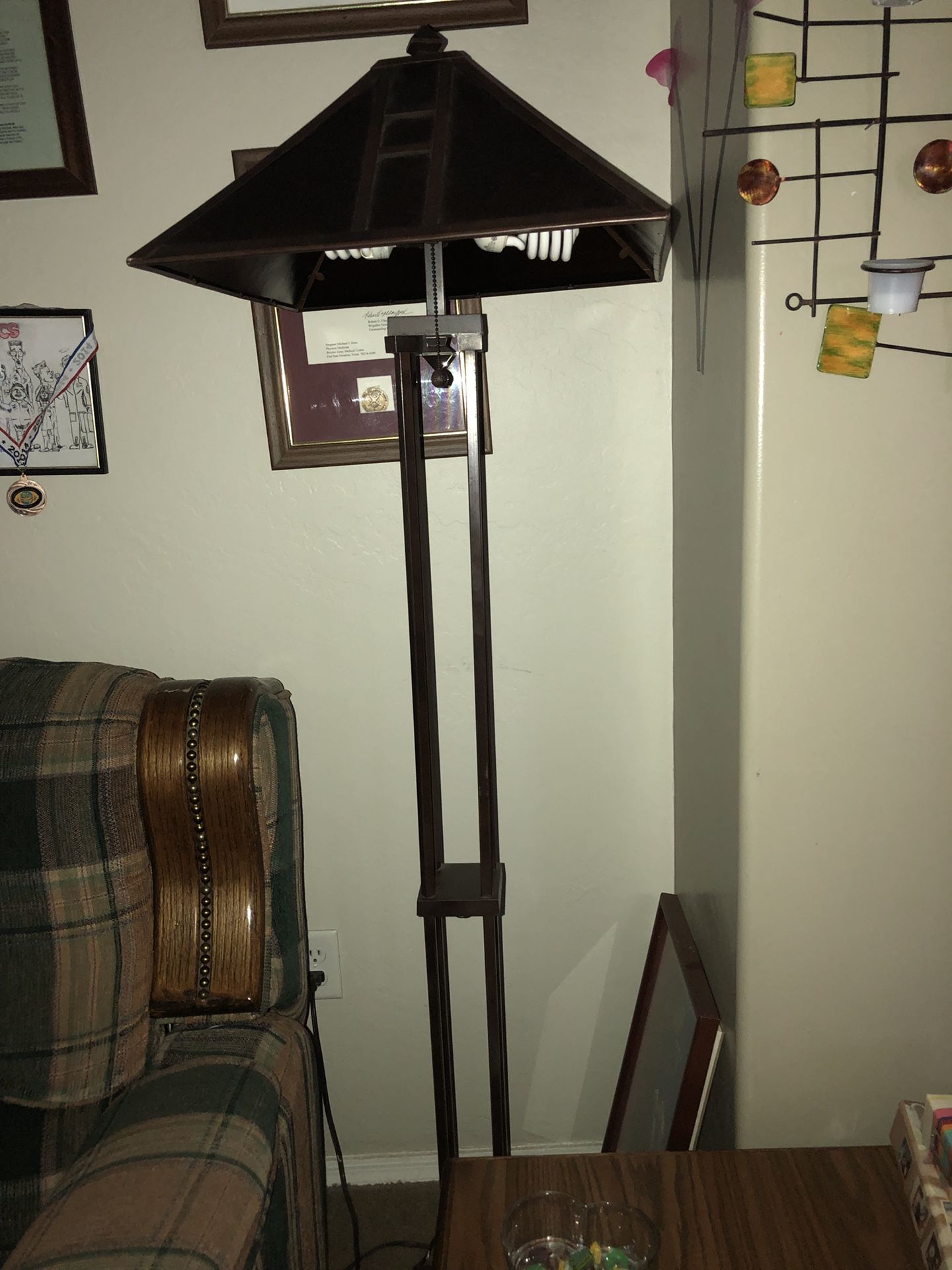 Floor and side table lamp $30 each $50 for both