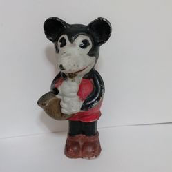 Vintage Mickey Mouse 1930s Ceramic Figurine Walt Disney 