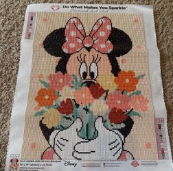 Completed Diamond Art Club Minnie Bouquet Disney Kit
