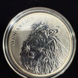 2018 Republic of Chad 1oz .999 Silver Lion - Uncirculated