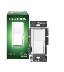 LUTRON DIVA DIMMER LED+ 150 W 600W FOR $25 EACH!! LIMITED TIME ONLY DVCL-153PR- WH