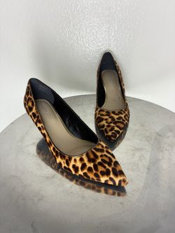 Kenneth Cole Leopard Print Pointed-Toe Pumps