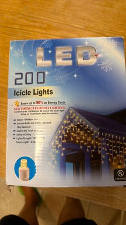 LED 200 Icicle Lights Indoor/Outdoor