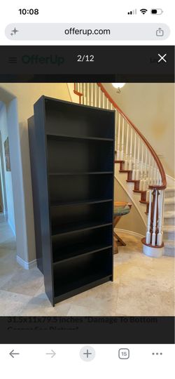 Tall Black Bookcase