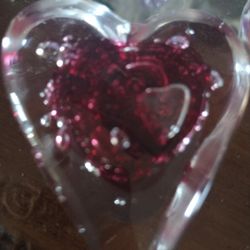 Rare Artisan Hand Blown Controlled Heart Bubble 