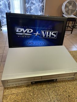 Go Video DVD Player VHS Recorder Hi-Fi Dual DecK Model DVR4250 Sonic Blue  MP3