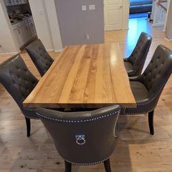 Moving Sell - Dinning Table+5 Leather Chairs 