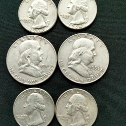 FRANKLIN AND WASHINGTON SILVER $50