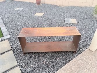 Rustic Steel Metal Bench or Shelf