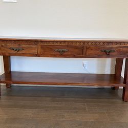 Solid Wood Console And Coffee Table 