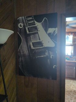 Guitar canvas portrait