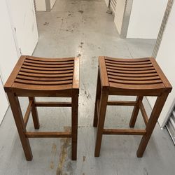 Wooden Barstool Chair Set