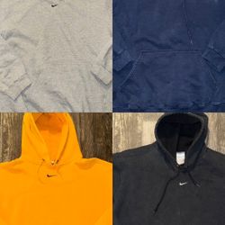 Vintage Nike Center Swoosh Hoodie Sweatshirt Size XL  