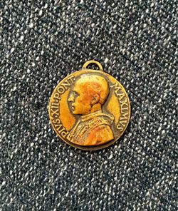Vintage Vatican City Pope Pius XII St. Christopher Medal 1(contact info removed)