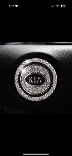 KIA Start Button | Bling Car Décor | Crystal Rhinestone Car Bling Ring | Emblem Sticker