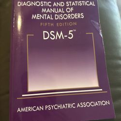 DSM 5 Diagnostic And Statistical Manual of Mental Disorders Fifth Edition