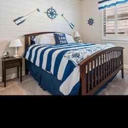 Blue And White Nautical Themed Comforter Queen Size