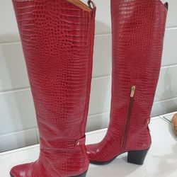 Red Franco Sarto Boots Sz 9.5 - Worn 2x, Gorgeous Like New