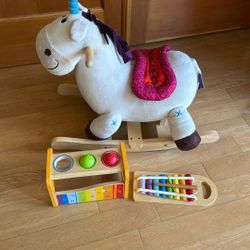 Cute Unicorn Rocker And Other Toddler Toys.