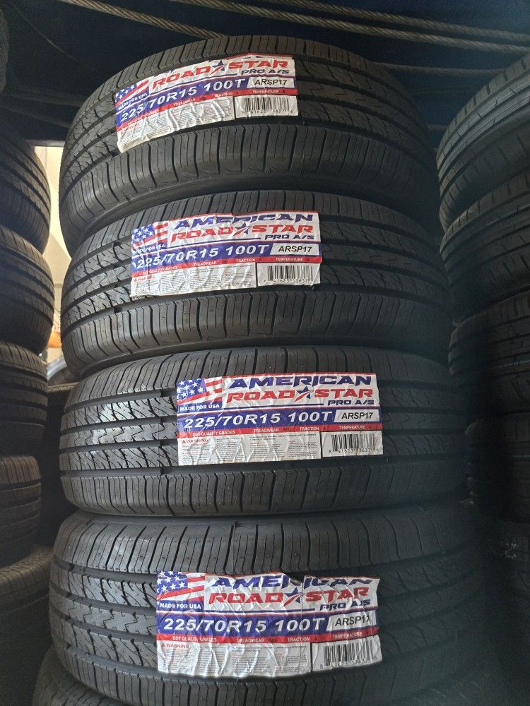 225 75 15 Vendo Set De Llantas NUEVAS De La Marca ✅️ American 🏈