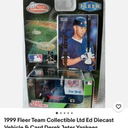 1999 Fleer Collectible Derek Jeter Card And Car Set