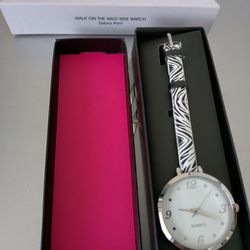 Avon Walk On The Wild Side Watch Zebra Print NIB