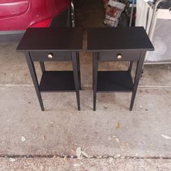 2 Black End Tables