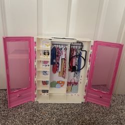 Barbie Closet For Barbie’s  Pink And White