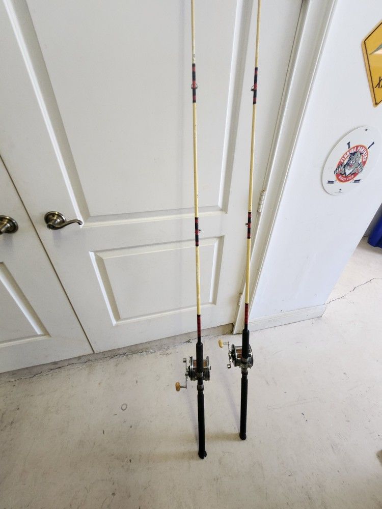 Two Trolling Rods And Reels. Penns