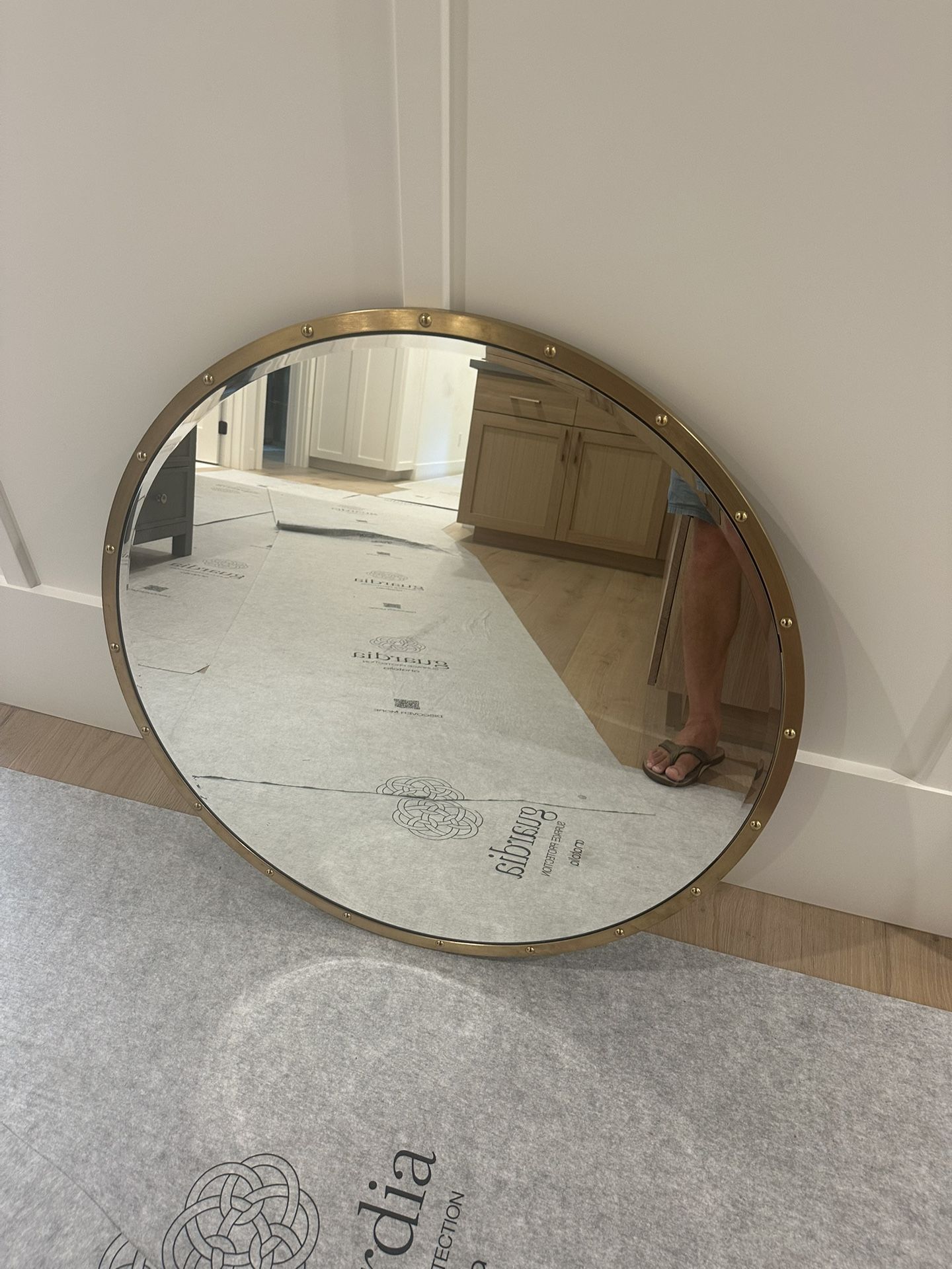 Round Brass Mirror