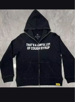 Ouch syrup spice medium new hoodie bling diamonds rhinestones