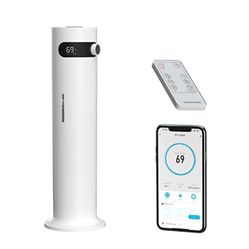 Ultrasonic Cool Mist Humidifier for Large Room Bedroom, MIZUKATA HIKARI Top Fill Humidifier(8.5L/2.25Gal) for Baby Adults, Smart & Remote Control, Qui