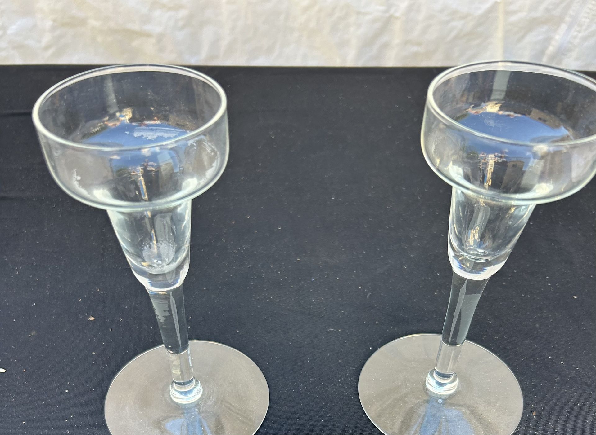 Two Princess House Pillar/Tea Light Candleholders