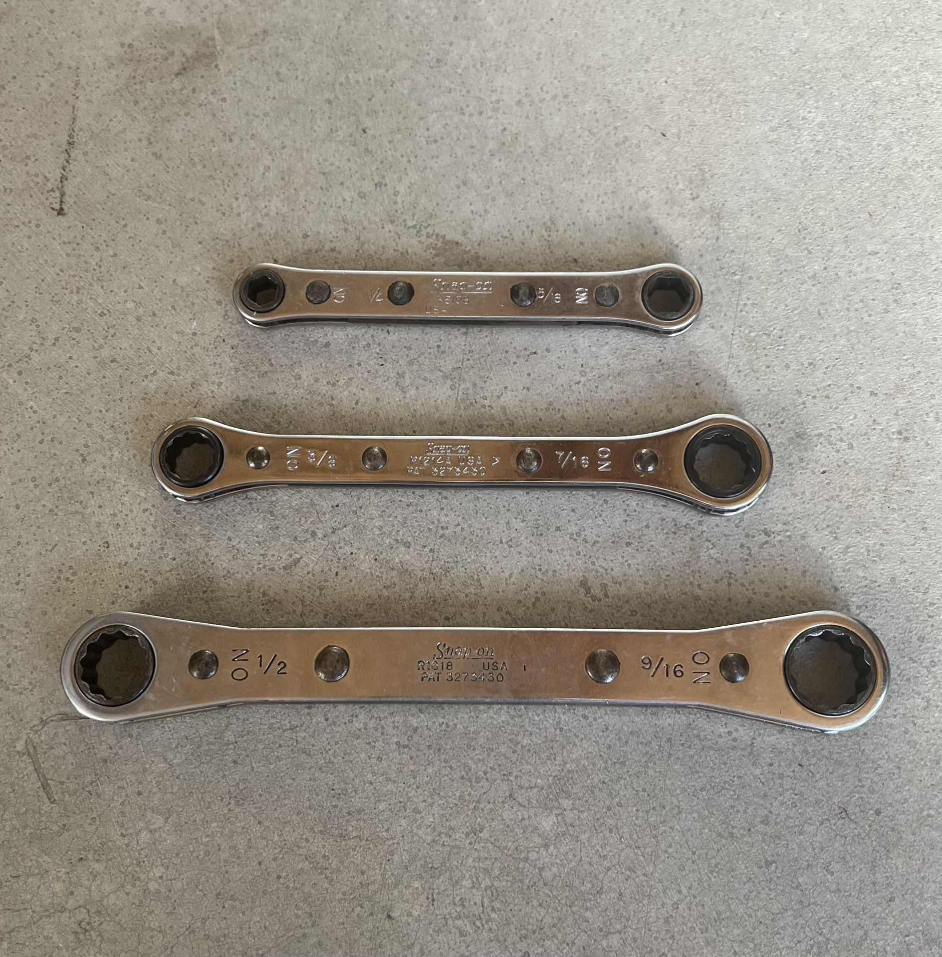 Snap On Ratchet Wrenches (3) 1/4 - 9/16