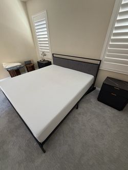 King bed , memory foam mattress and nightstands