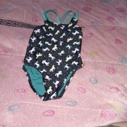 Little Toddler Girl Unicorn Swimming Suit 