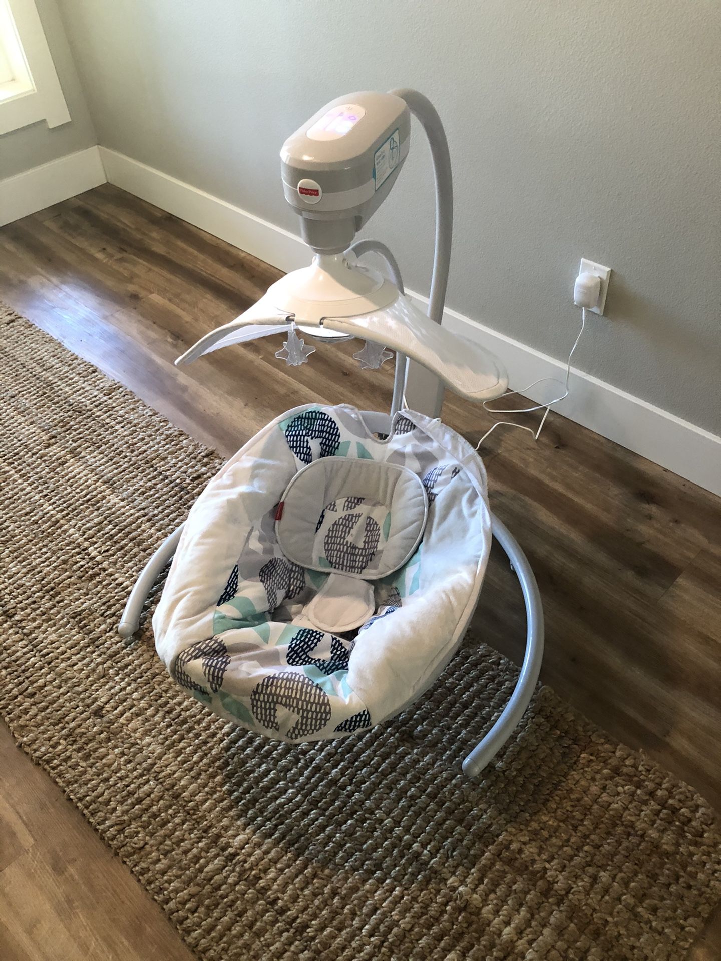 Fisher price baby swing works great plug in