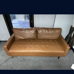 Carmel Brown Leather Couch Great Condition
