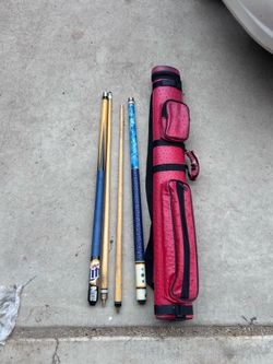 Pool sticks & case