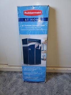 NEW SEALED Vintage Rubbermaid 36” Portable Storage Closet Wardrobe Organizer
