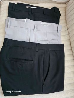 3 business man office pants high quality good brand like new used only 1 time size 33 x 30 for $10 each