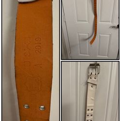 Belt White Long Goth Punk