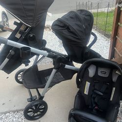 Double Stroller And Car Seat Evenflo Xian's